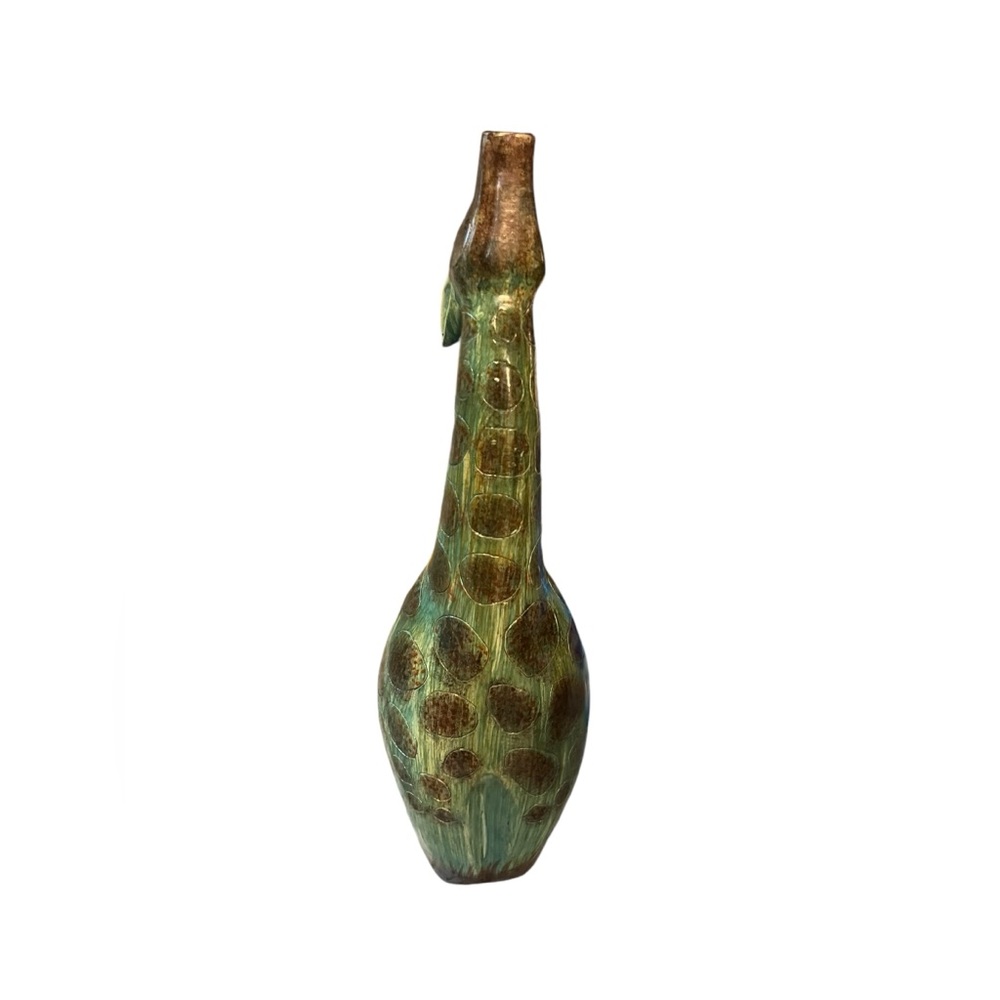 Vintage Giraffe Pottery Vase – Unique Mid-Century Modern Décor - Picture 8 of 10
